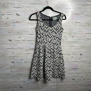 Maeve white black dress Anthropologie small
